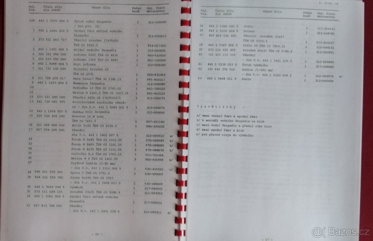 Katalog ND Liaz 151. 261 - 150.261 a převod. Praga 10P80.36 - 10