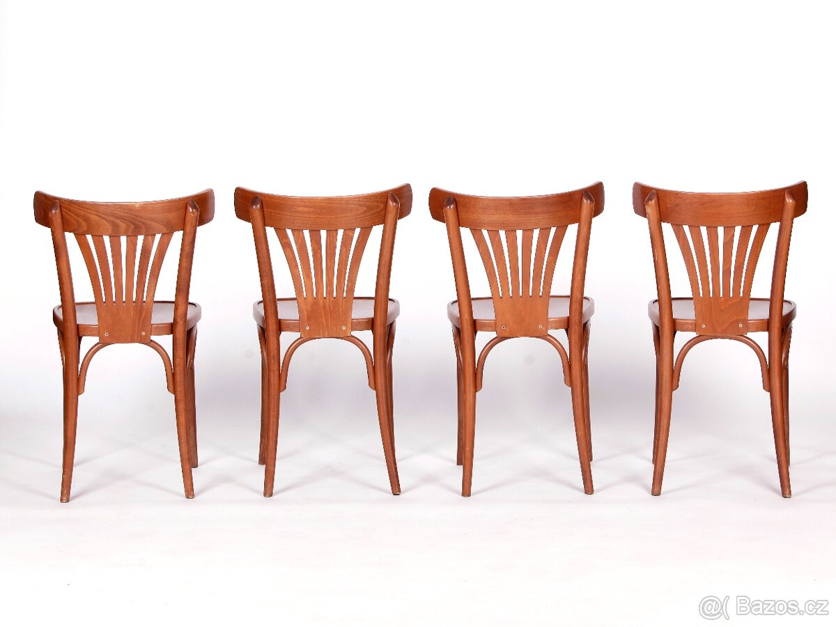 Populární bukové židle TON, 10 kusů. - 10