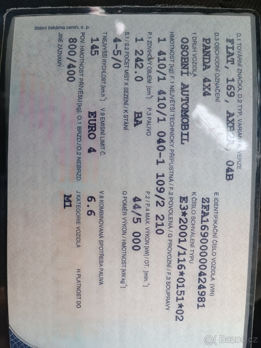 Fiat panda 1.2i 4x4 euro 4 2006 rok výroby - 10