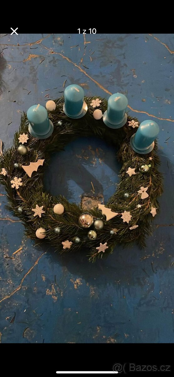 Adventní věnec ručně vyráběný - 10