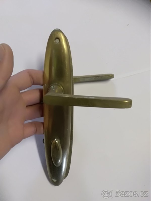 Původní mosazné staré kování na dveře - 10