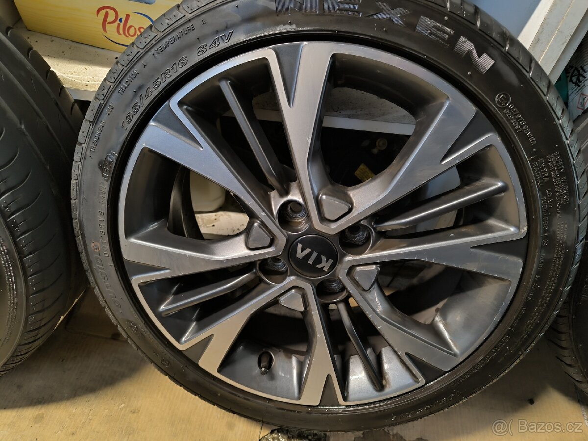 Alu kola Kia Picanto 4x100 r16 Originál, pneu 195/45/16 - 10