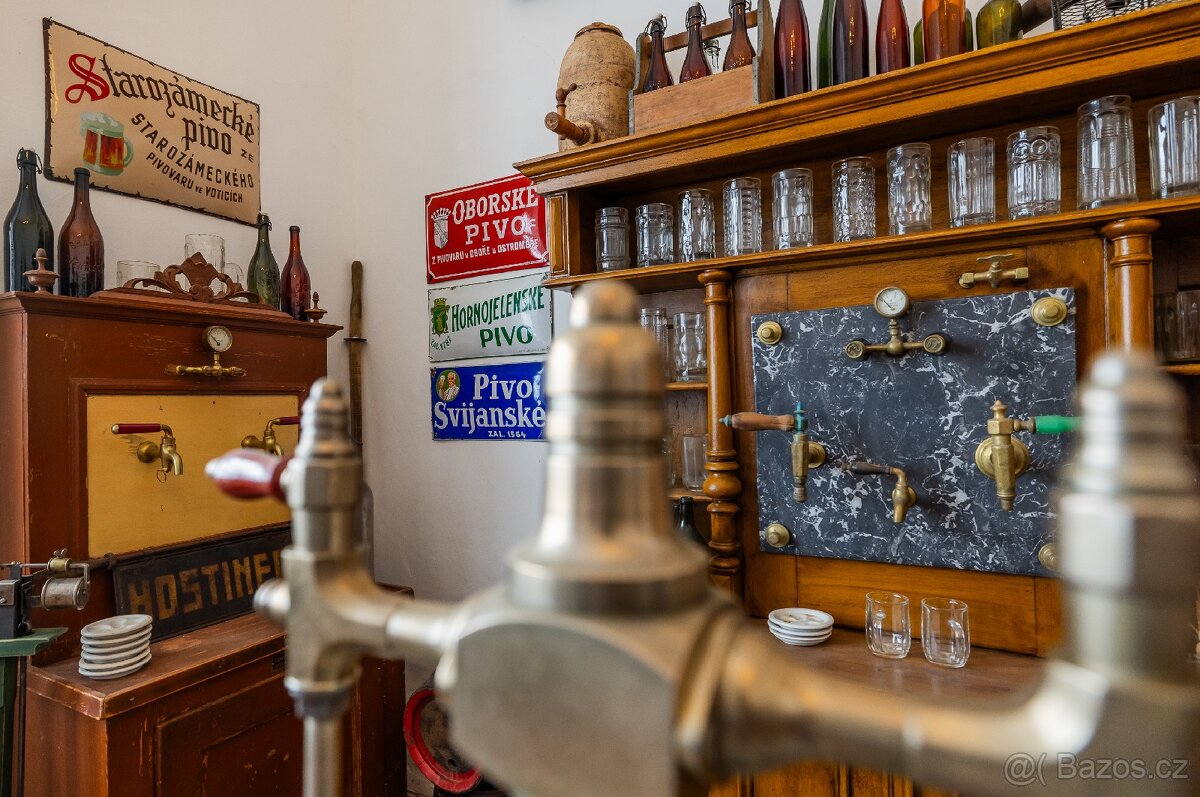 Sbírám STARÉ LAHVE, SKLENICE, KORBELE, REKLAMY NA PIVO - 10