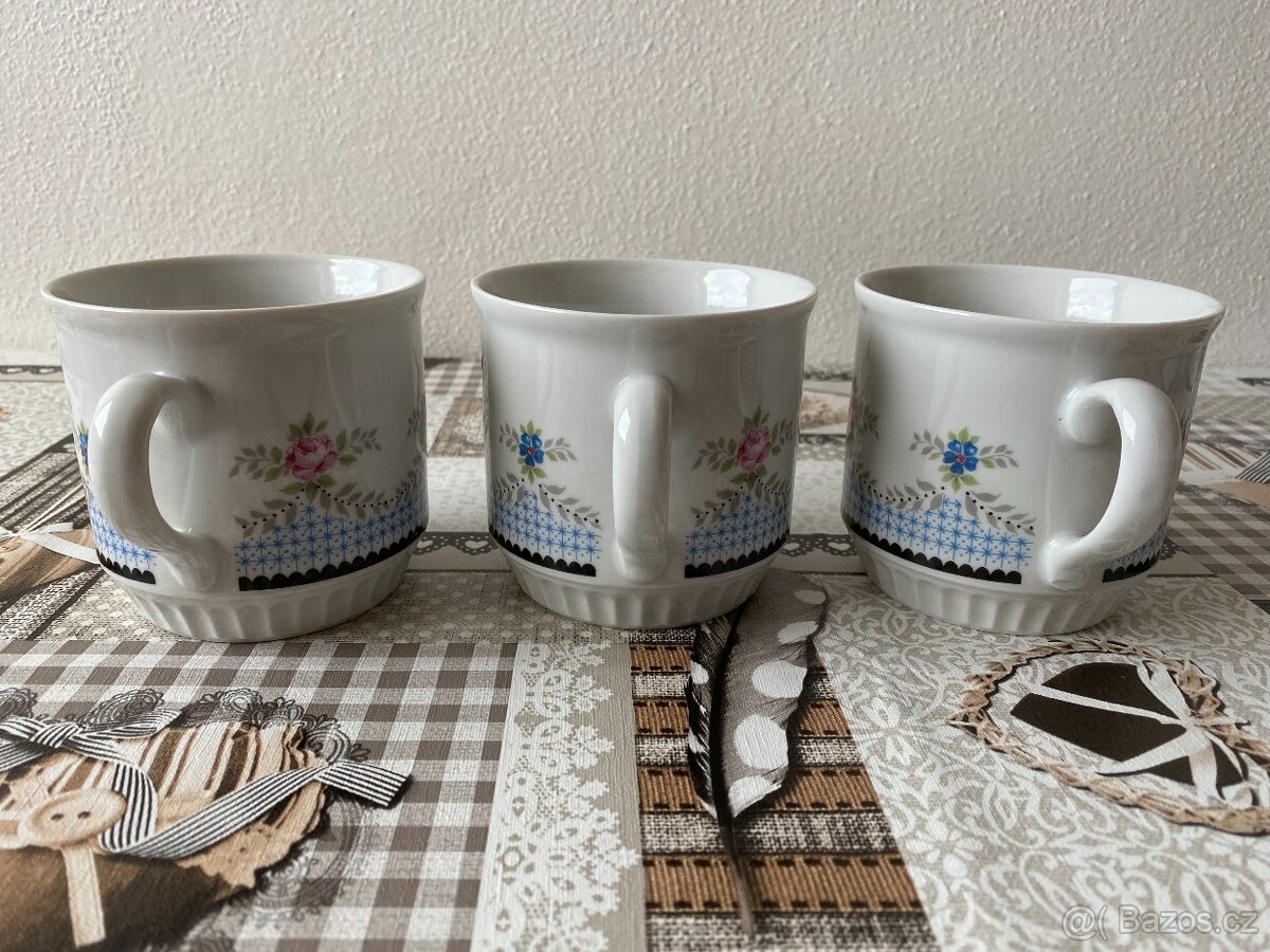 Raritní sada retro hrnků Dubí Czechoslovakia - 375 ml, 6 ks - 10