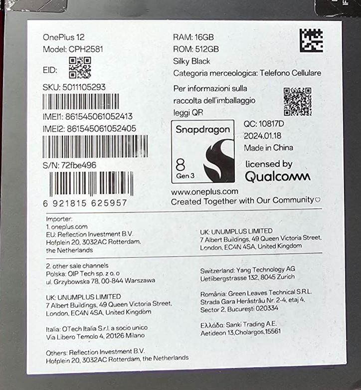 Vyměním OnePlus 12 / 6,82"/ 16+512 / Top STAV. - 10