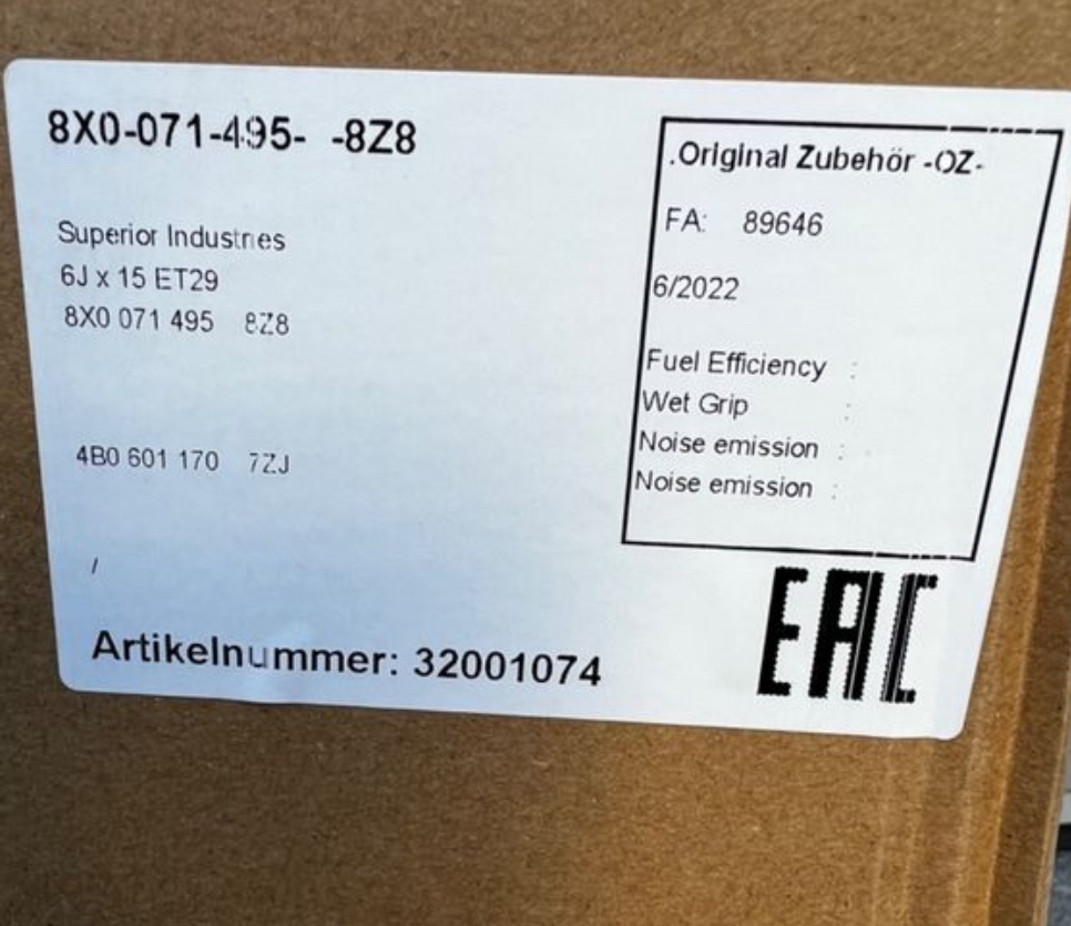 Alu sada Škoda - Vw - 5/100 - 15” - 10