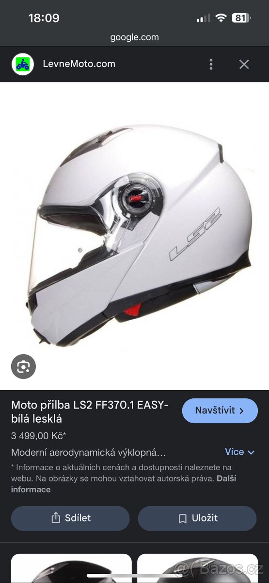 Vyklápěcí přilba LS2 FF370, velikost XS - 10