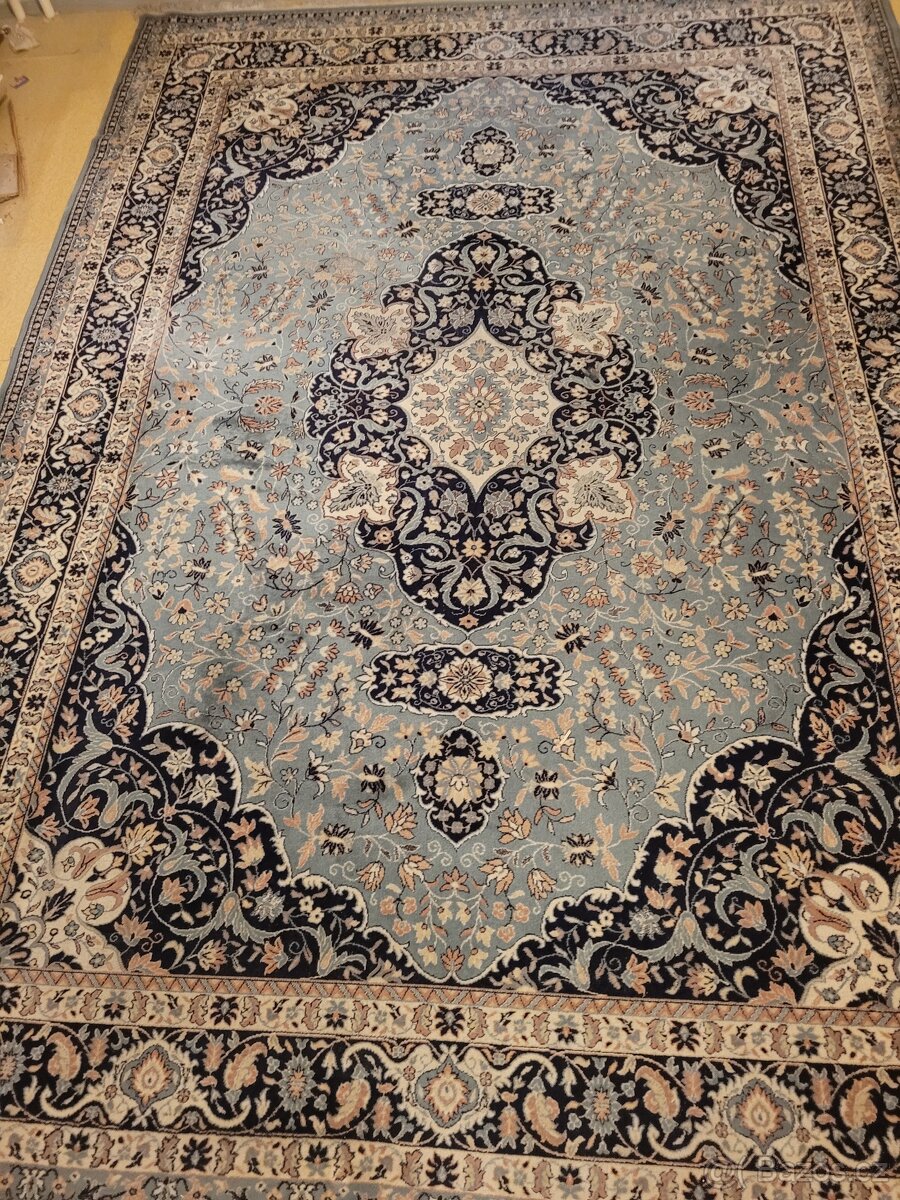 Modrý orientální koberec vintage - 10