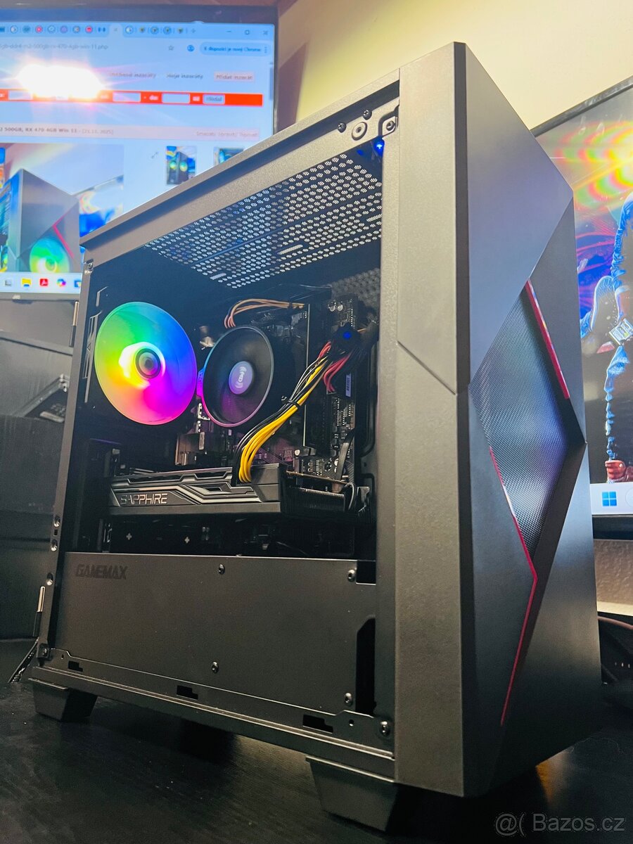 Herní Ryzen 5, až 16GB DDR4, 250GB+ 500GB, RX 470 4GB Win 11 - 10