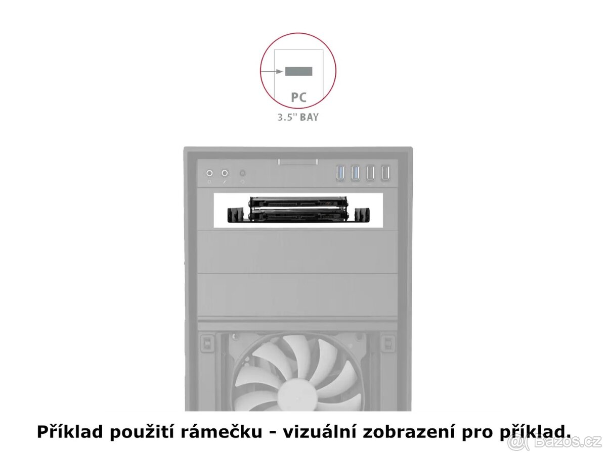 AXAGON rámeček pro SSD/HDD 2x2.5" do 3.5" slotu - 10