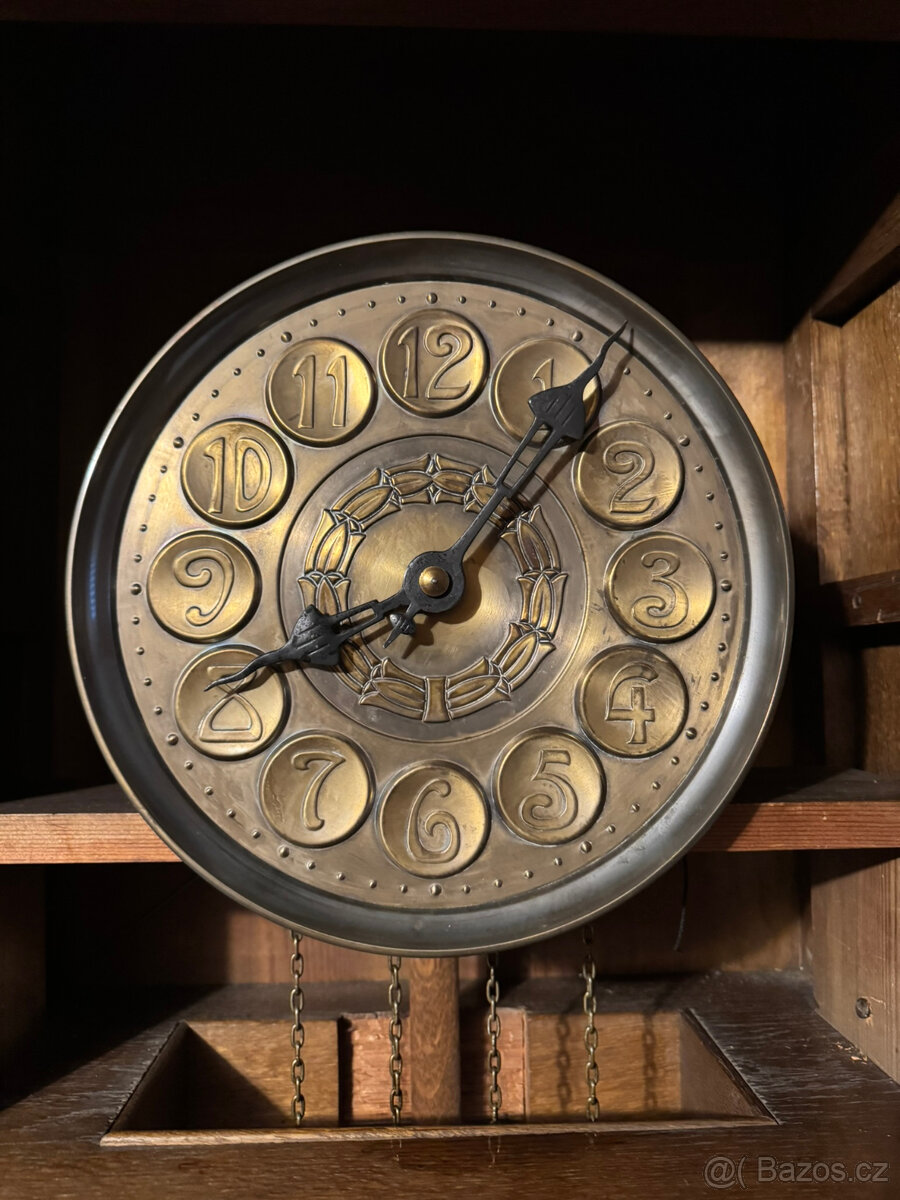 Mega velké dominantní podlahové hodiny z masivu. 1910. - 10