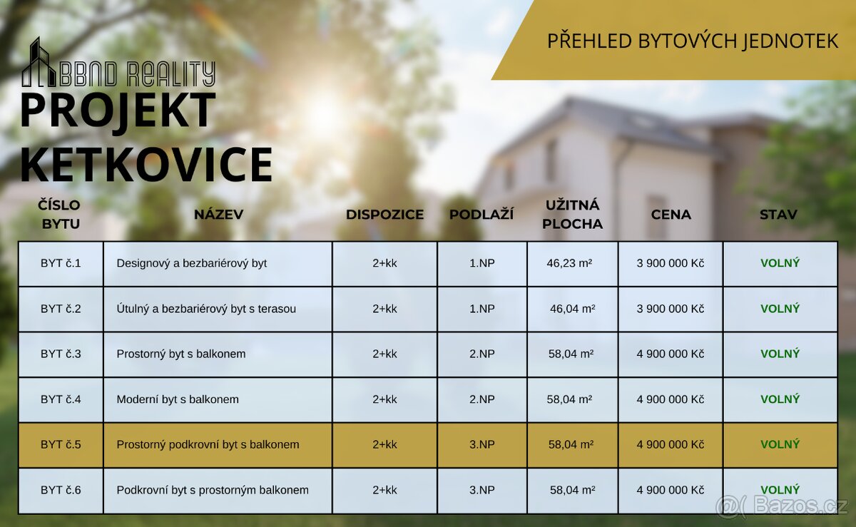 Prodej prostorného podkrovního bytu 2+kk s balkonem – Ketkov - 10