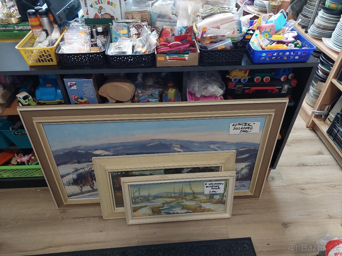 Eduard Valdhans - Vysočina v zimě 1985, obří olejová tempera - 10