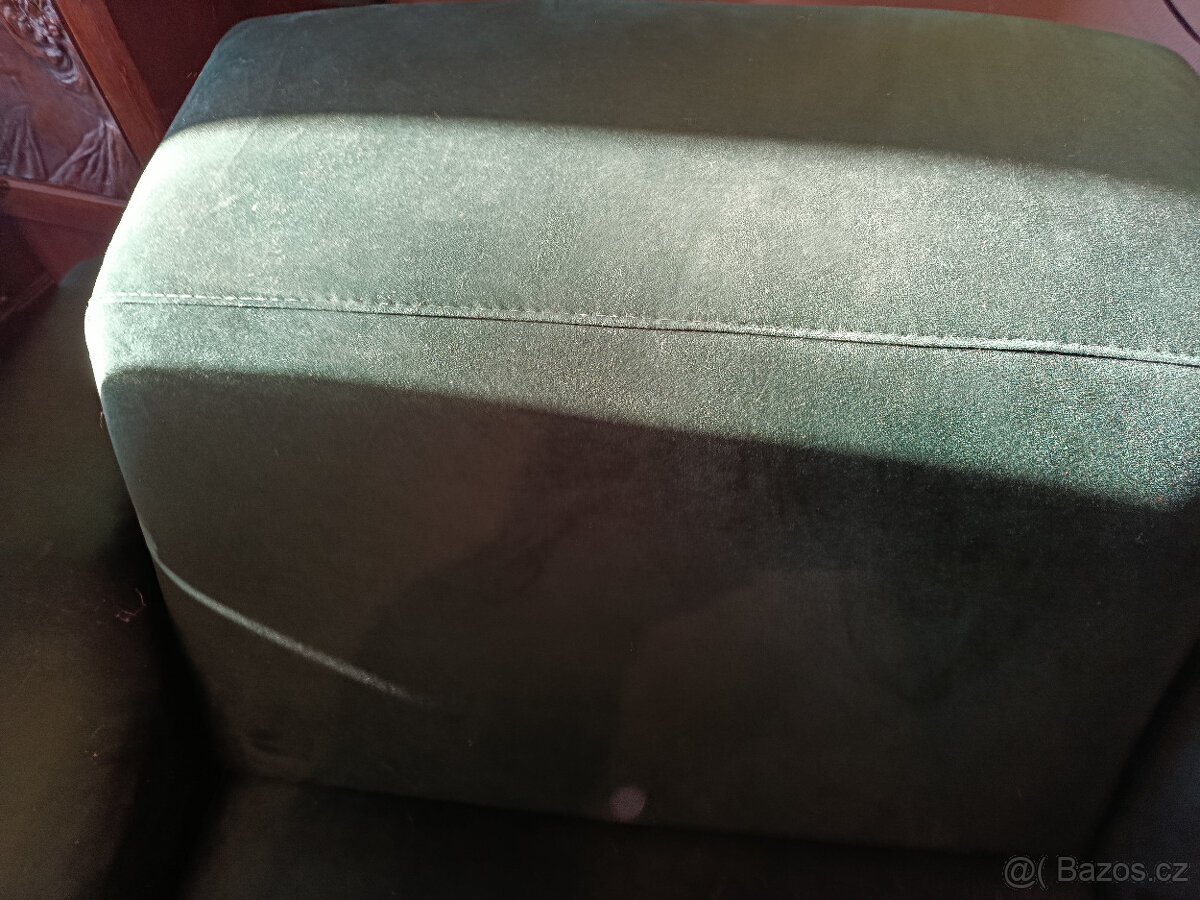 Zakázková 3.dílná polohovací sedačka.Zelená.VELMI ZACHOVALÁ. - 10