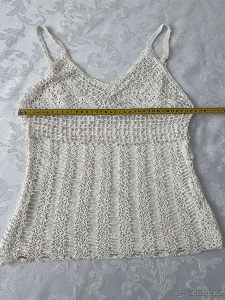 Morris - dáms. nové luxusní tílko s perličkami – XS/S? - 10