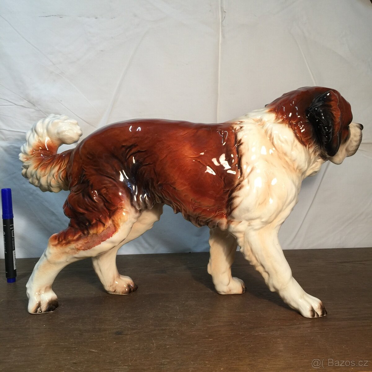 Velká porcelánová socha Bernardýn Goebel - 10