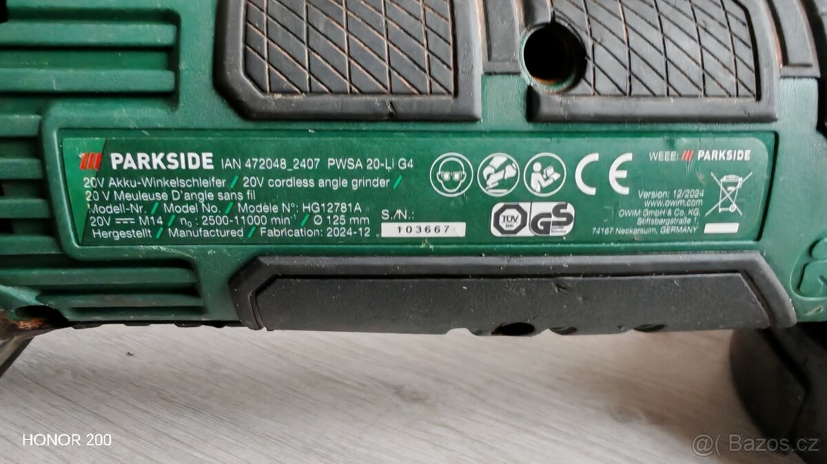 Aku úhlová bruska / flexka + 4 Ah Bluetooth + nabíječka - 10