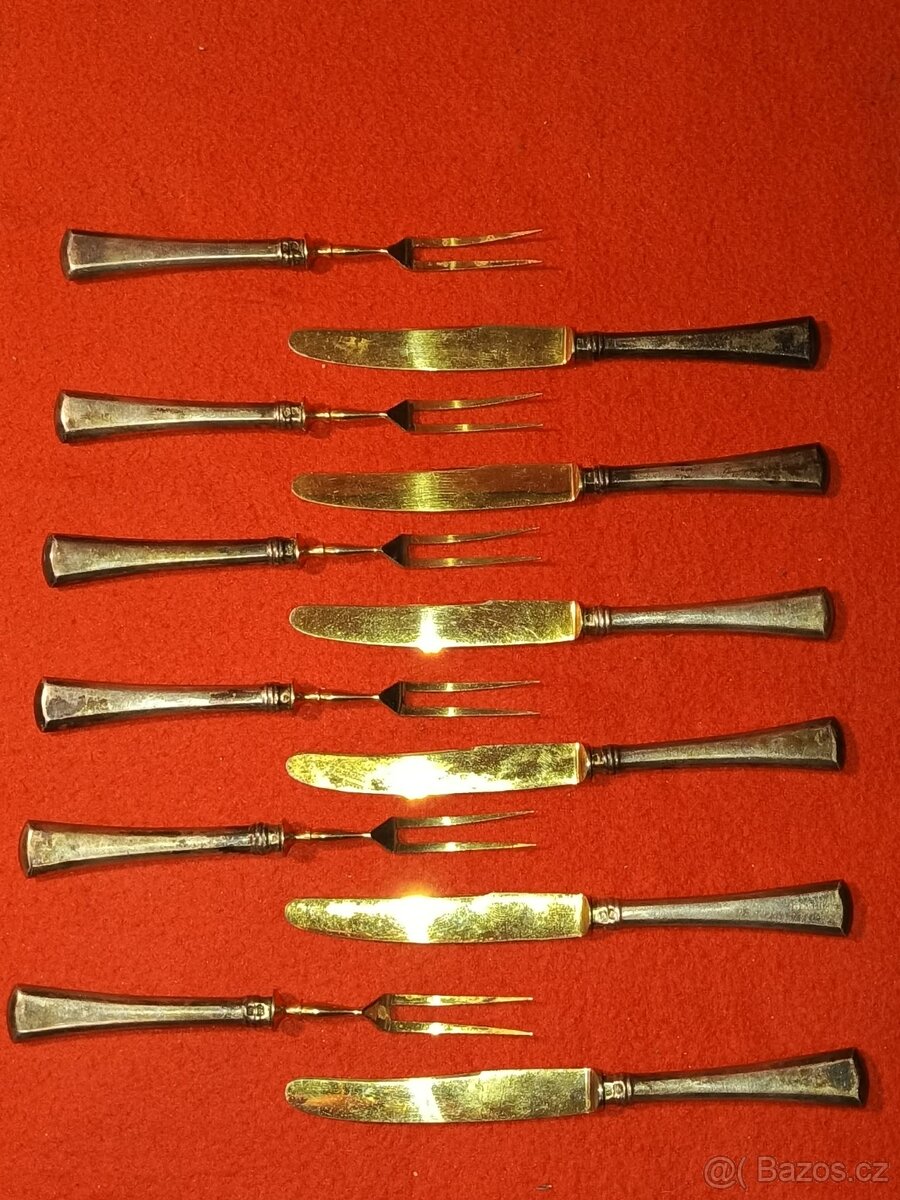 Stříbrné příbory - cena za komplet - 10