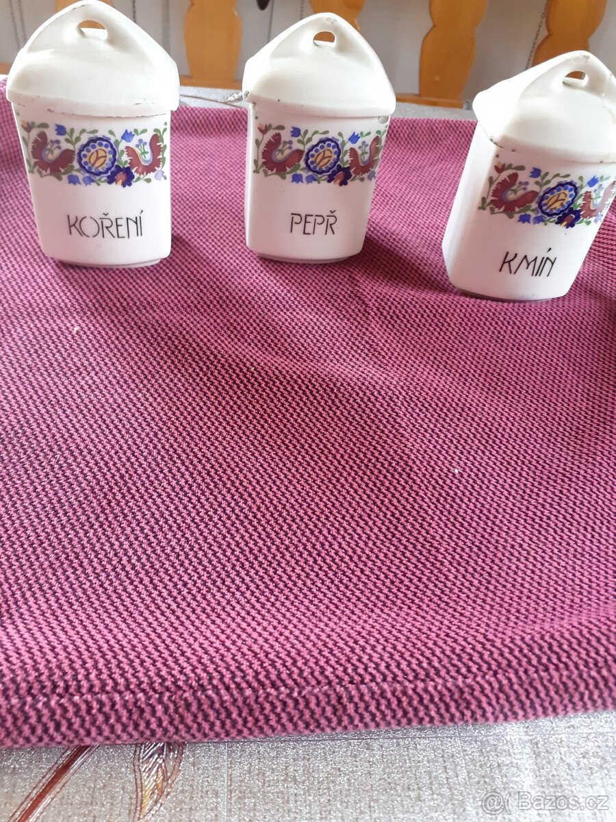 Starožitné dózy na rýži, mouku, kořenky - 10