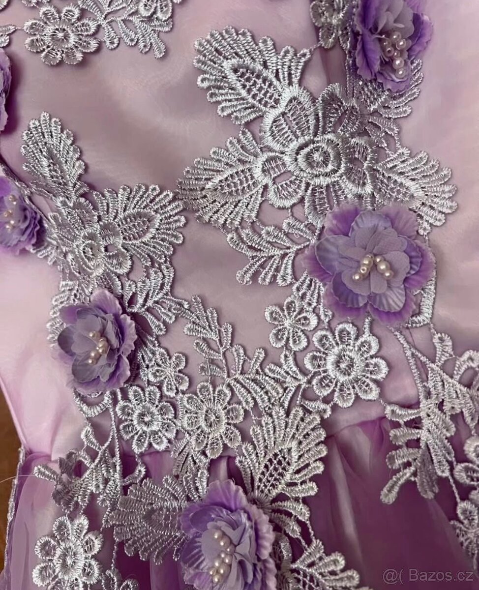 Maturitní/plesové šaty světle fialové - 10