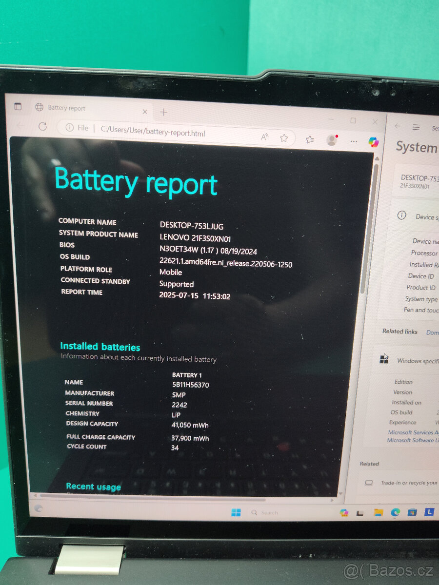 Lenovo ThinkPad x13 yoga g4 i5-1345u 16/512GB√FHD+√1r.z.√DPH - 10
