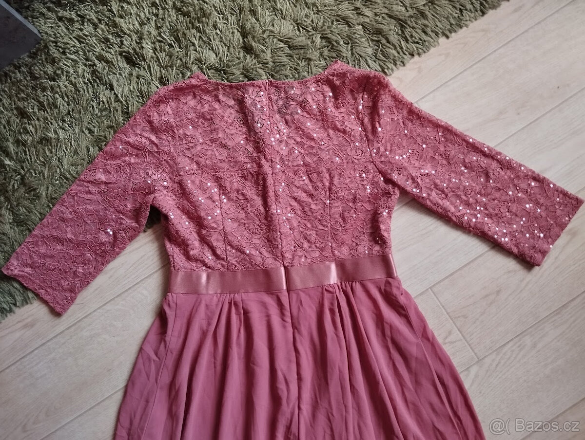 Šaty vel.XL MIUSOL starorůžové N.O.V.É. - 10