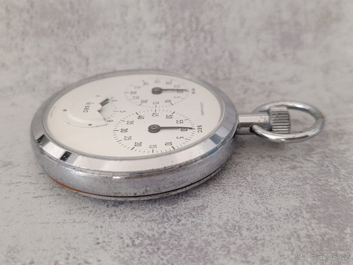 Zajímavé staré německé kapesní stopky Junghans, funkční - 10