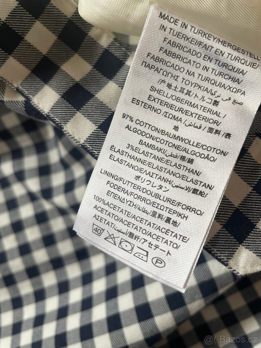 Kostkované tmavě modré bílé šaty Gant vel. 40 - 10