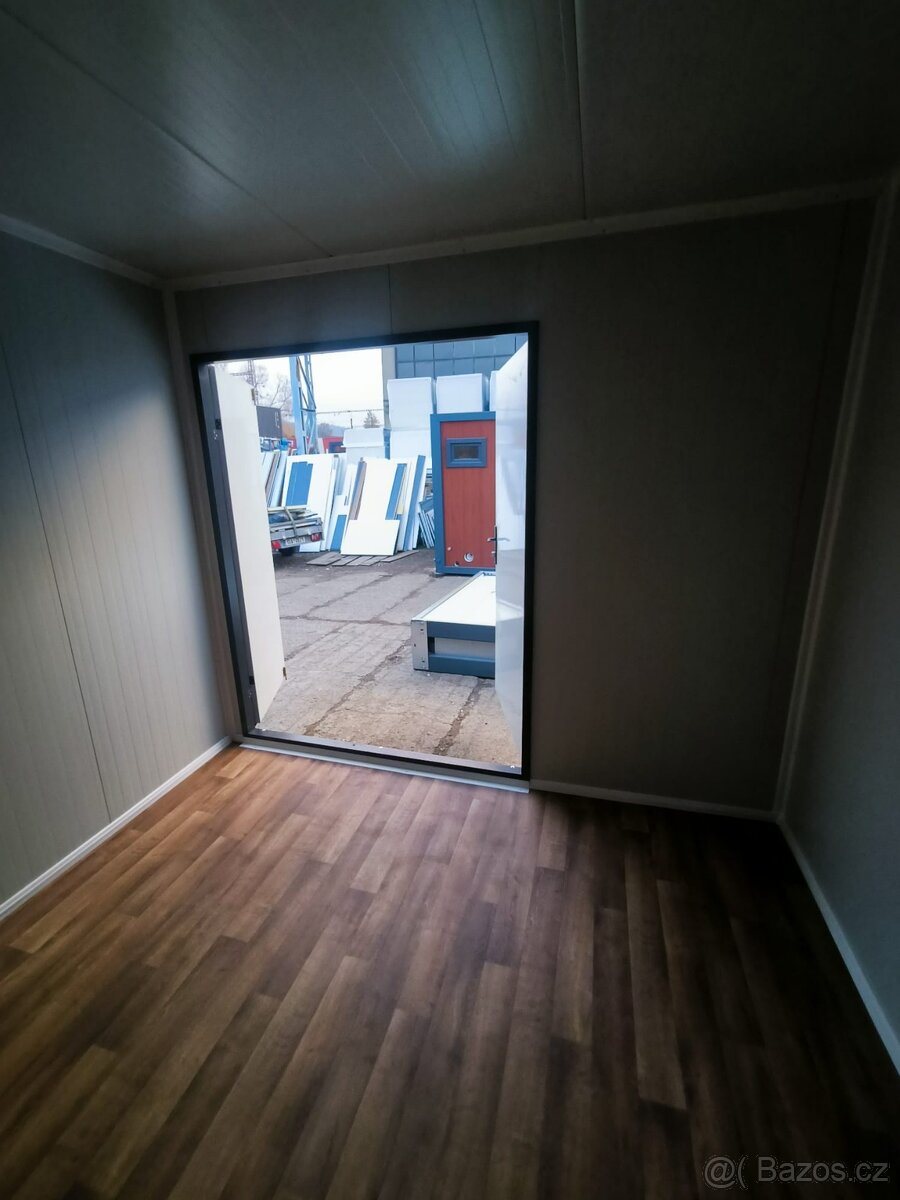 stavební buňka 3 x 3 metry dřevodekor IHNED - 10