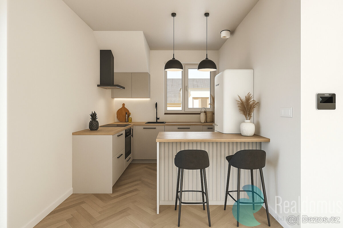 Byt 4+kk, 99m2, balkón 20,9m2, 2 parkovací stání, zahradní d - 10