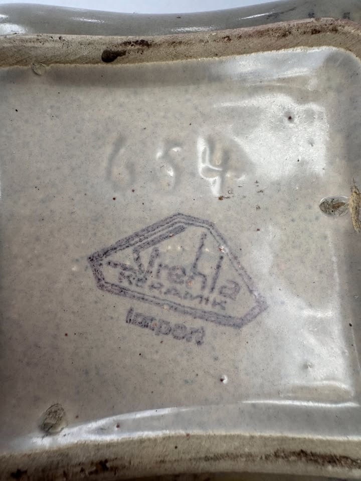 Keramická glazovaná dóza na bonbóny, cukřenka Strehla Kerami - 10