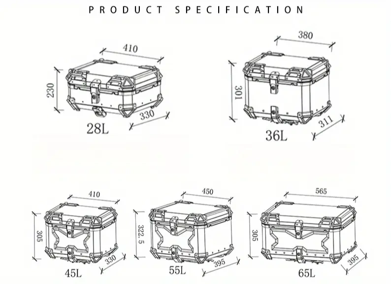 hliníkový TOPcase 36 l .. NOVÝ .. s plotnou - 10