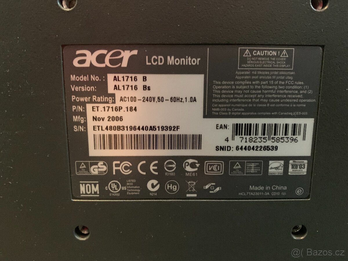 monitor 17" LCD LED - 10