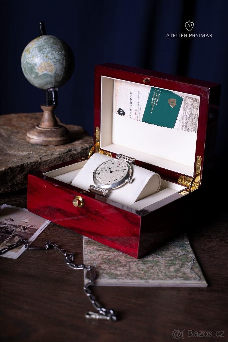 Starožitné stříbrné švýcarské hodinky OMEGA 1909 - 10