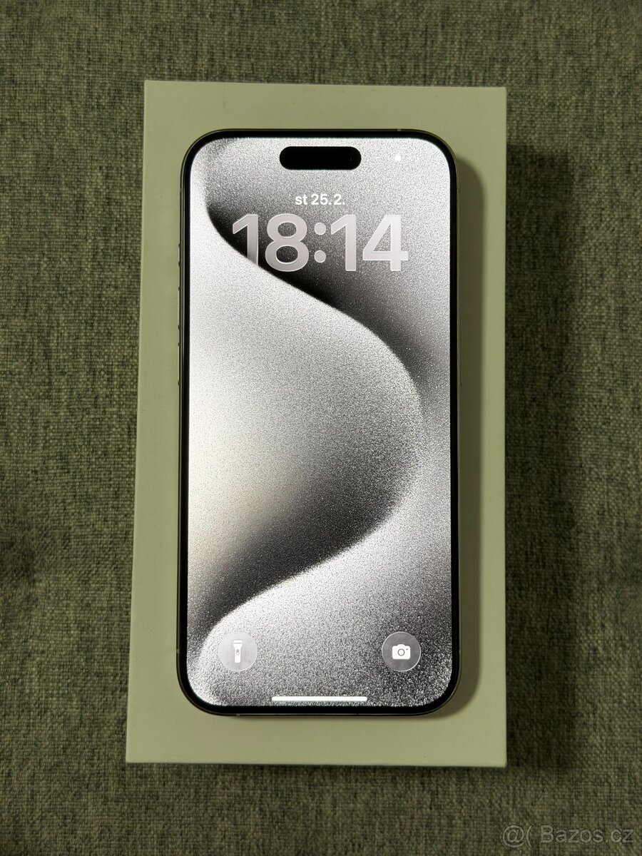 iPhone 15 Pro 128GB Bílý, Baterie 100% - 10