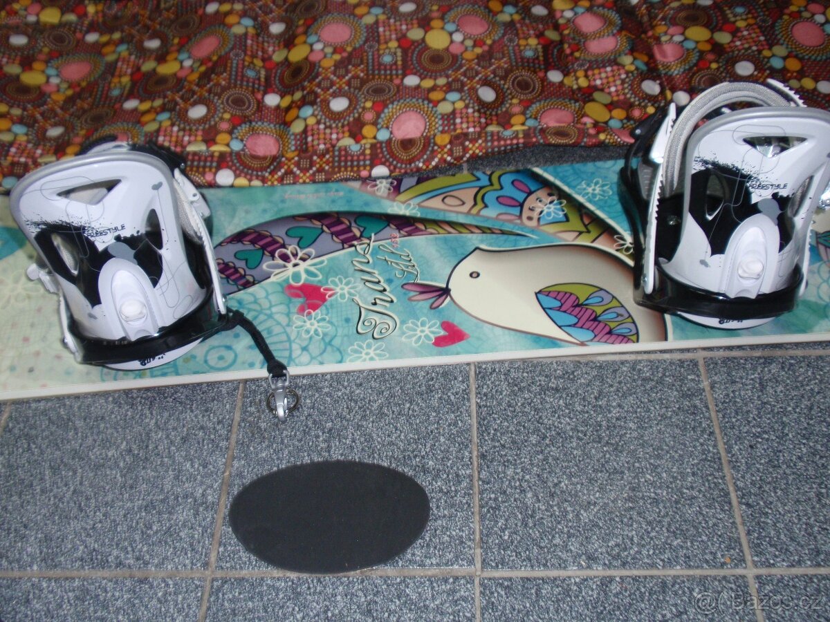 NOVÝ DÁMSKÝ SNOWBOARD 152 CM TRANS+VAK+VÁZÁNÍ ELFGEN - 10