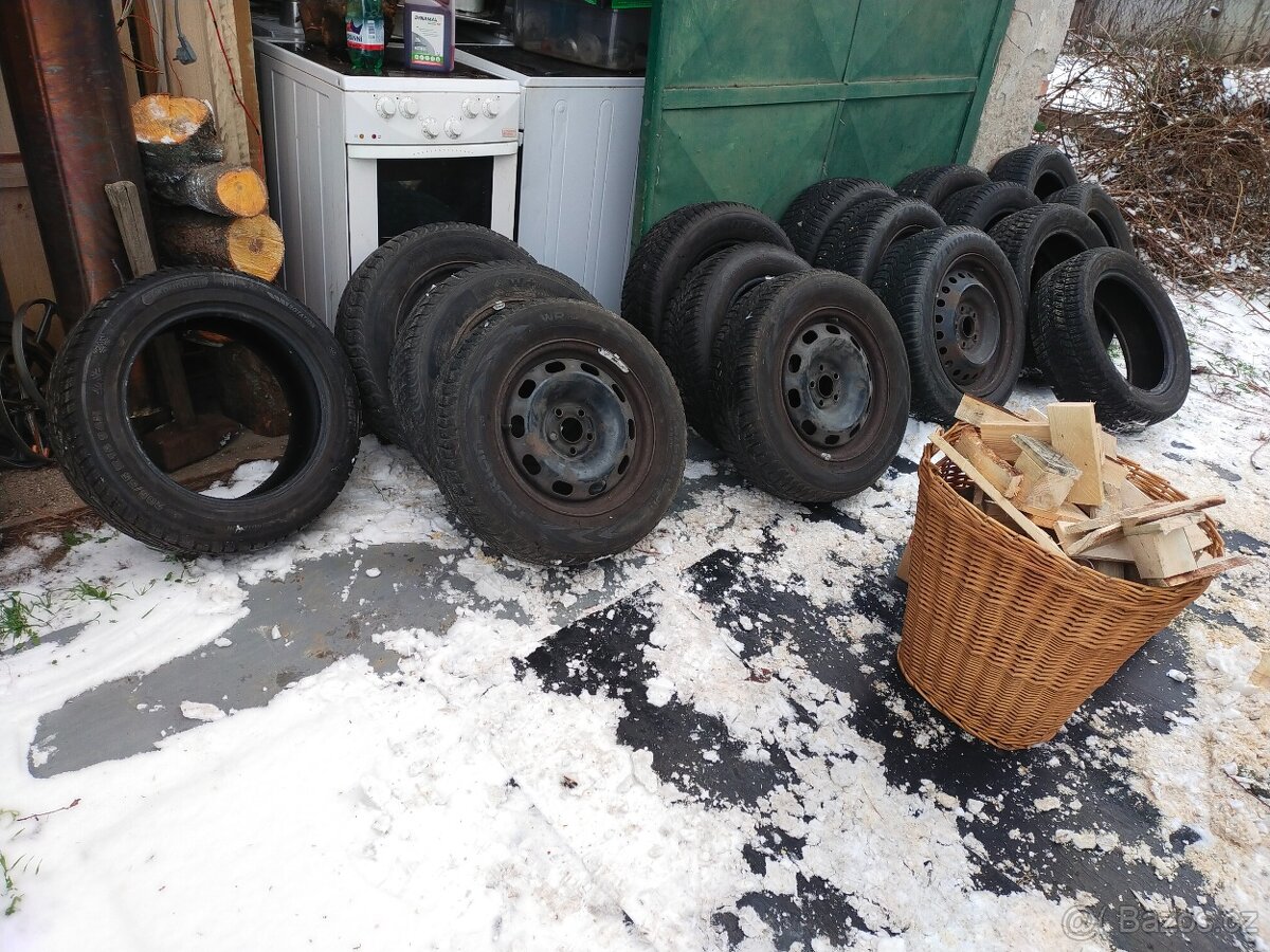 Prodám zimní pneu 15 i 16 vzorek 4,5 až 6,5 mm - 10