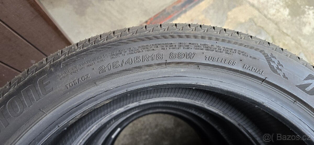 Pneumatiky Bridgestone(letní)R18 215/45 89W - 10
