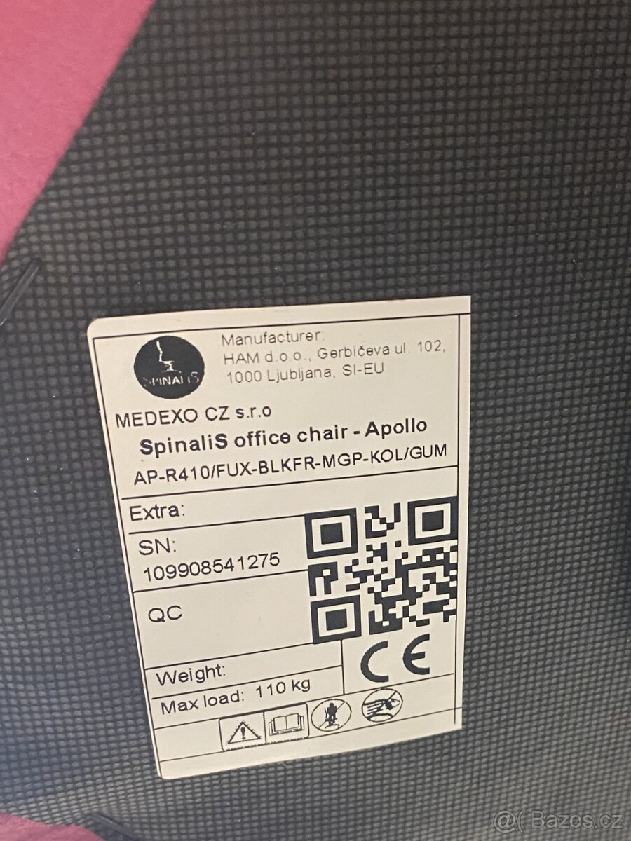 Kancelářská židle Spinalis Apollo (zdravotní) - 10
