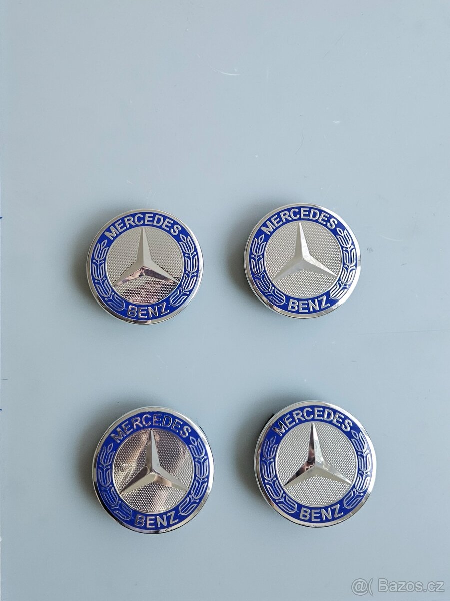 Středové krytky kol Mercedes, 75 mm - 10