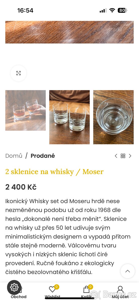 Skleničky Moser mix - 10