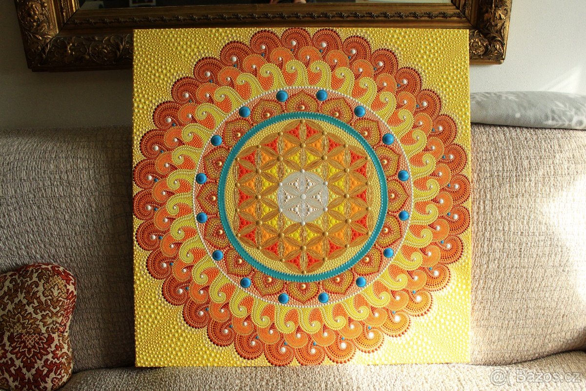 Flower of Life 80x80 cm DotArt Sakrální geometrie - 10