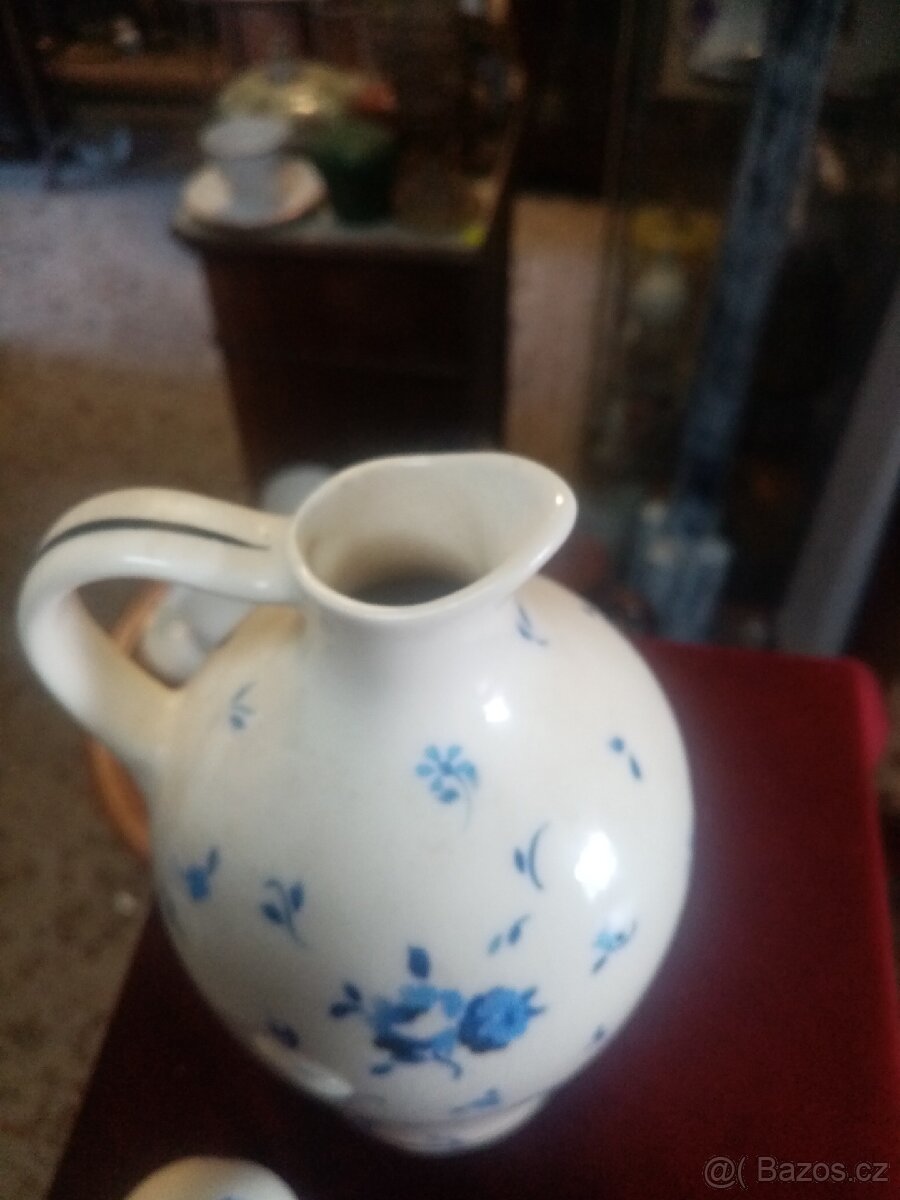 Starožitná keramická glazurovaná karafa - 10