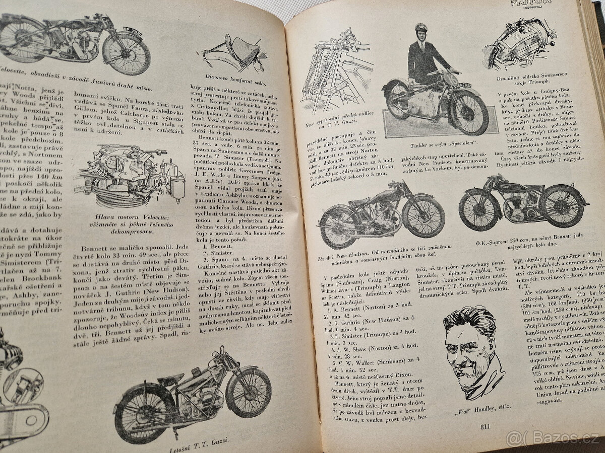 Svázaný ročník VI. časopis Motor (Motocykl) 1927 veteráni - 10