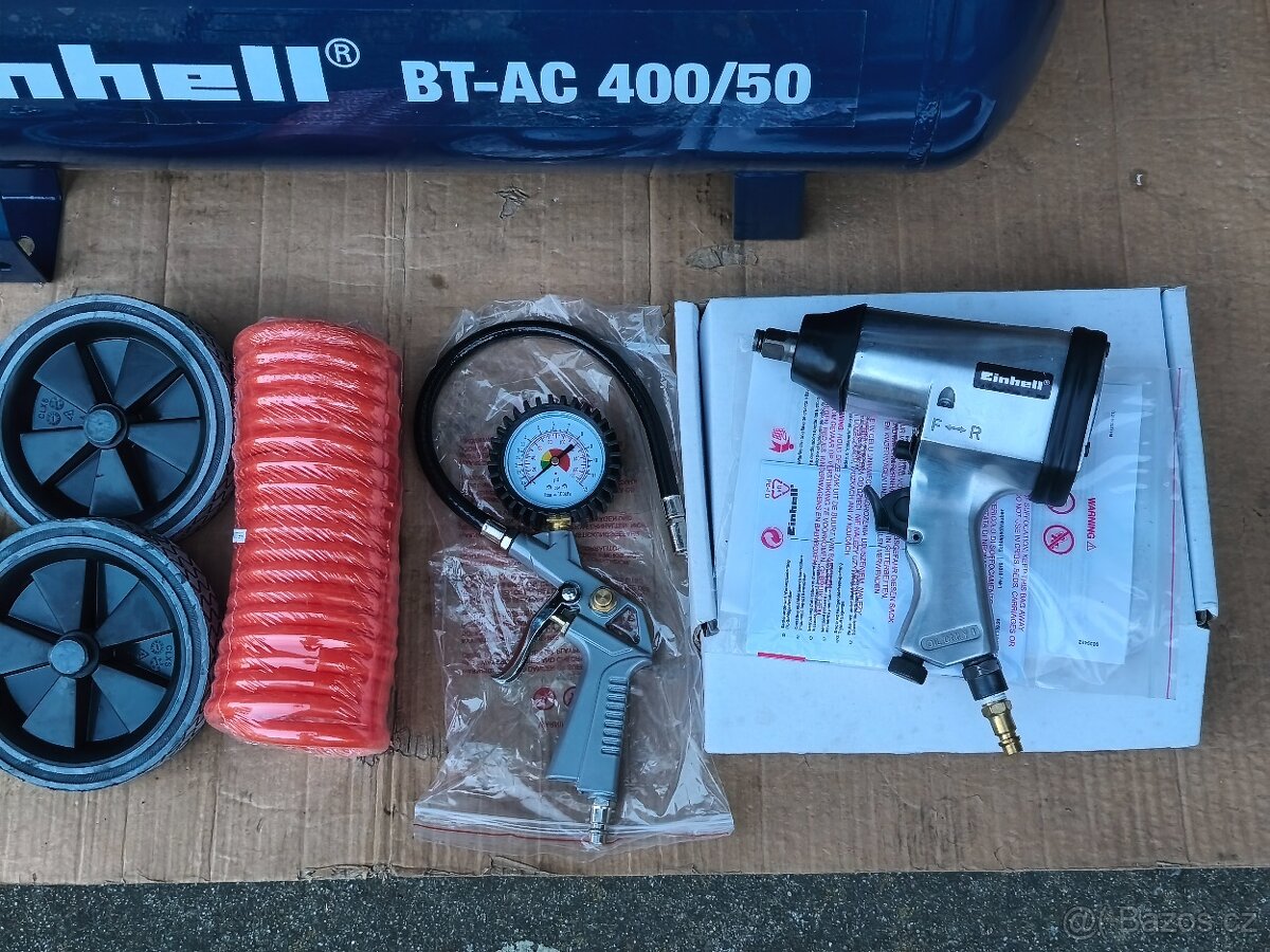 Prodám NEPOUŽITÝ 2-pístový kompresor Einhell BT-AC 400/50 +p - 10
