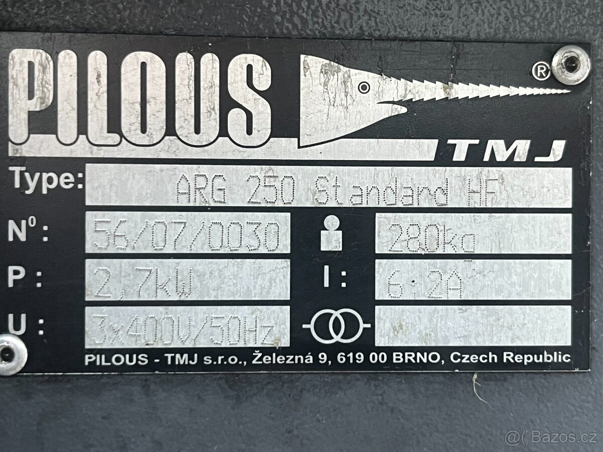 Pásová pila Pilous ARG250 Standard HG - 10