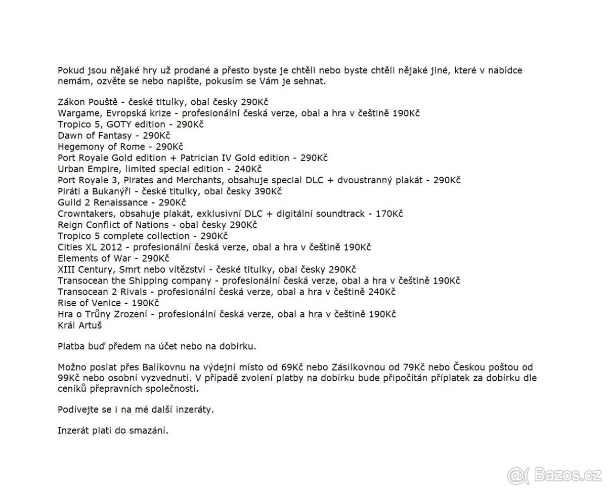 nové, nerozdělané PC hry ve folii, levně + HRY ZDARMA - 10