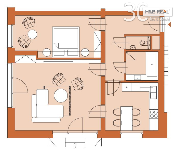 Byt 2+1, Halenkov, Rezidence Modrásek - 10