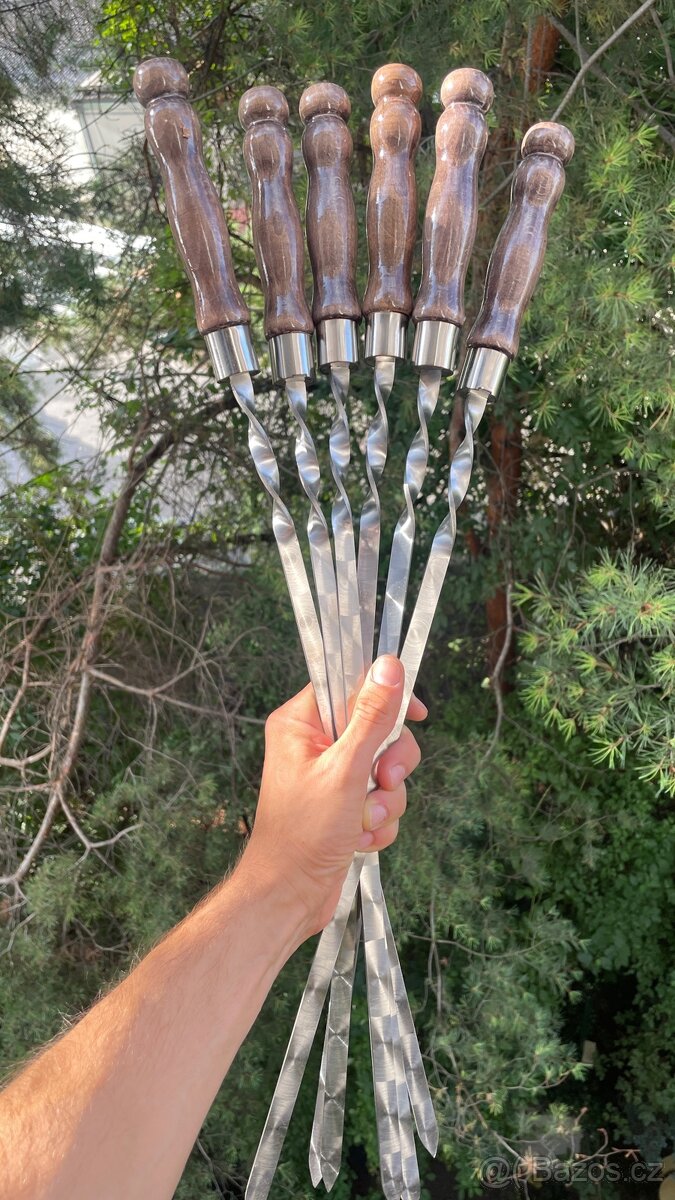 Sada špízů v pouzdře s vidličkou a dvojitými špízy - 10