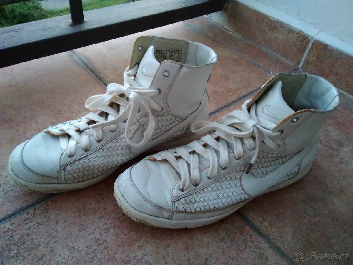 Originál kožené boty Nike bílé. - 10